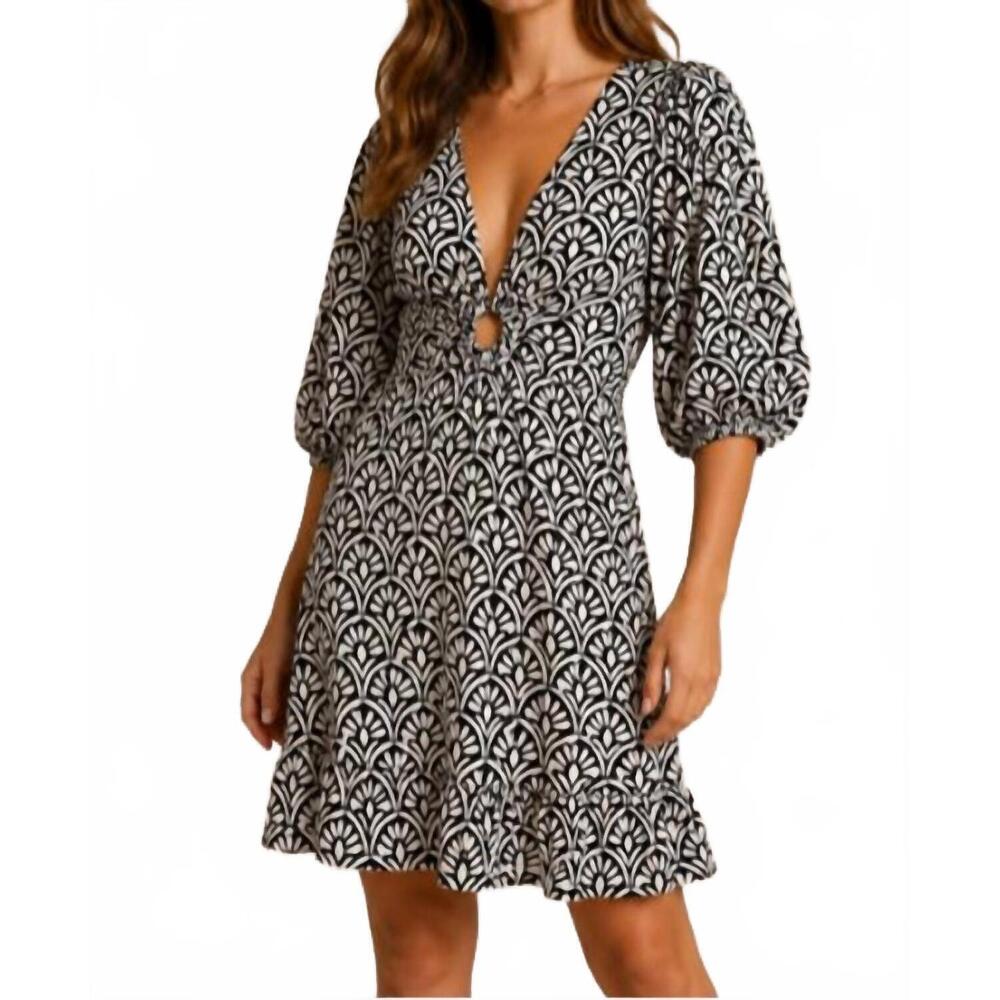 NEW SKEMO art deco sophie dress in black